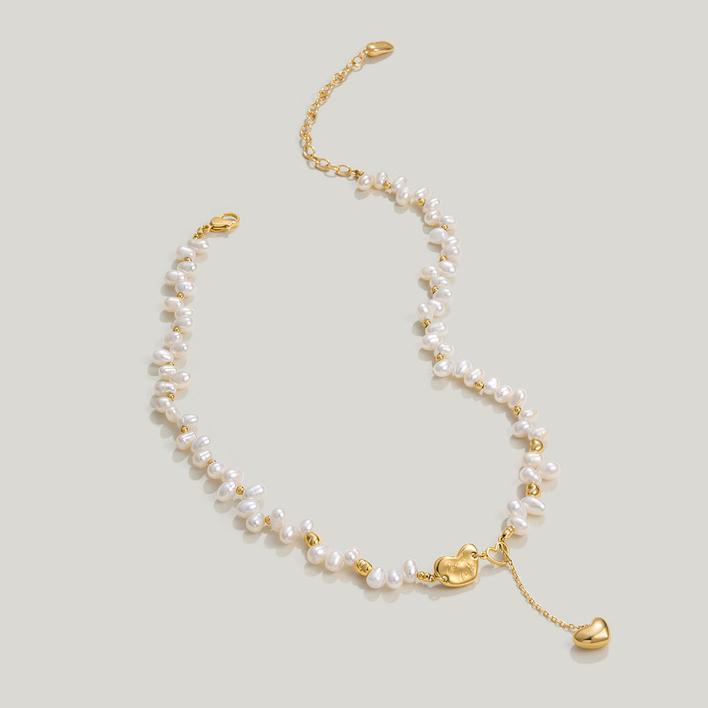 Lucky Heart Pearl Necklace