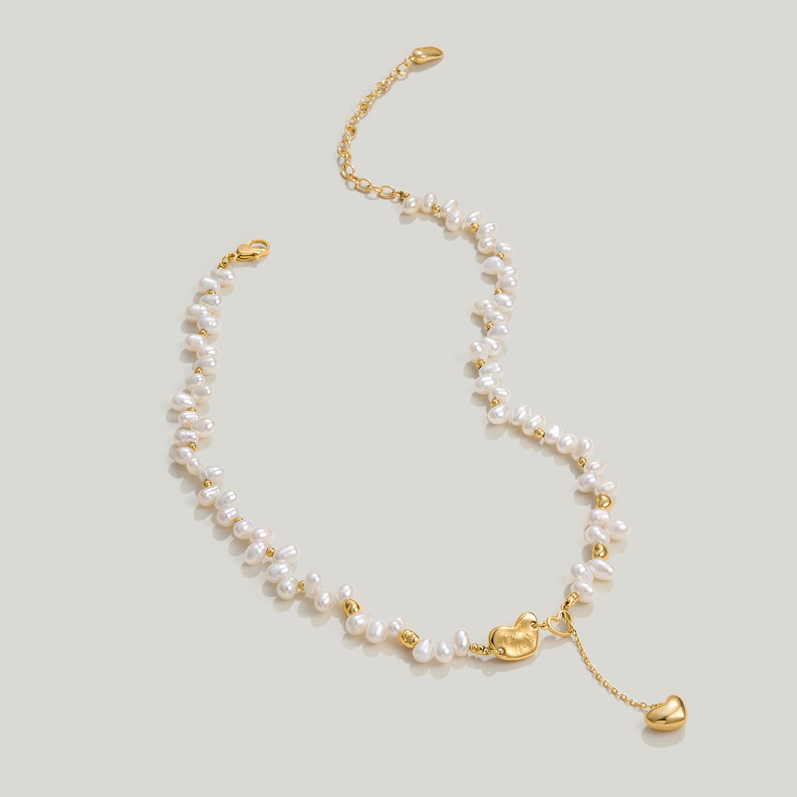Lucky Heart Pearl Necklace