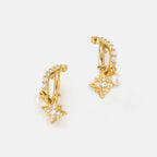 Celestial Crescent Pearl Earrings