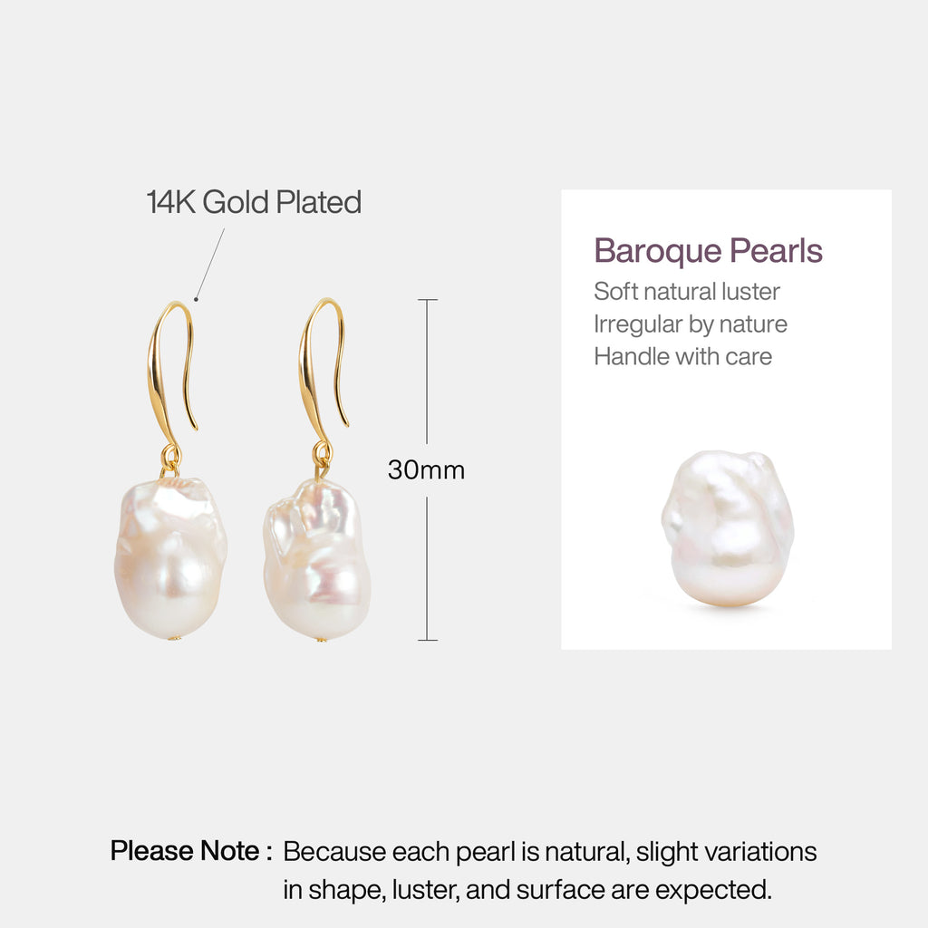 Breaking Dawn Baroque Pearl Earrings