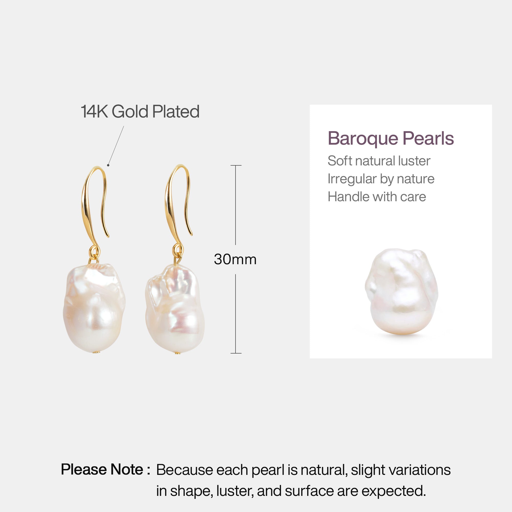 Breaking Dawn Baroque Pearl Earrings