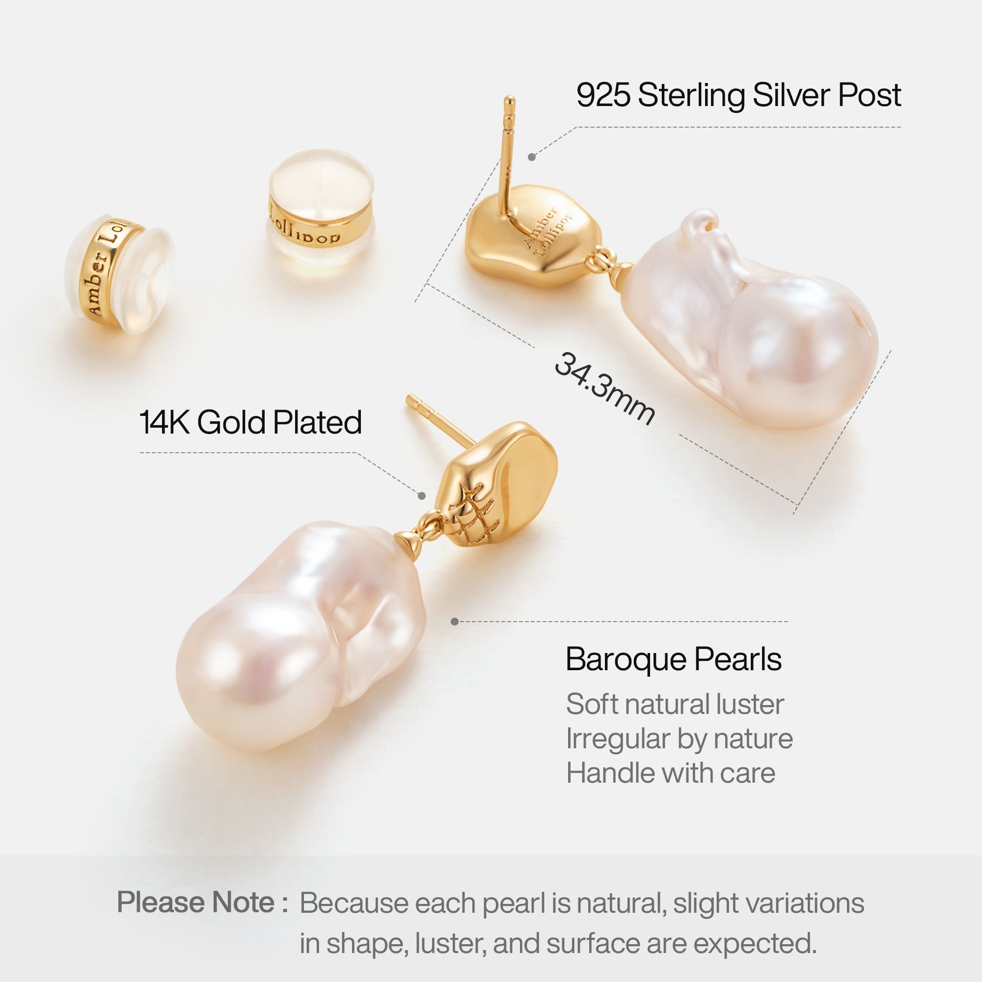 Aurora Baroque Pearl Earrings