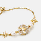 Celestial Star Pearl Adjustable Bracelet