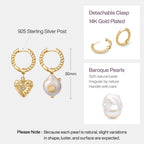 Love Baroque Pearl Hoop Earring