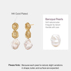 Desolate Realm Baroque Pearl   Earrings