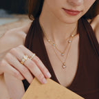 Blush Heart Layered Rose Quartz Necklace