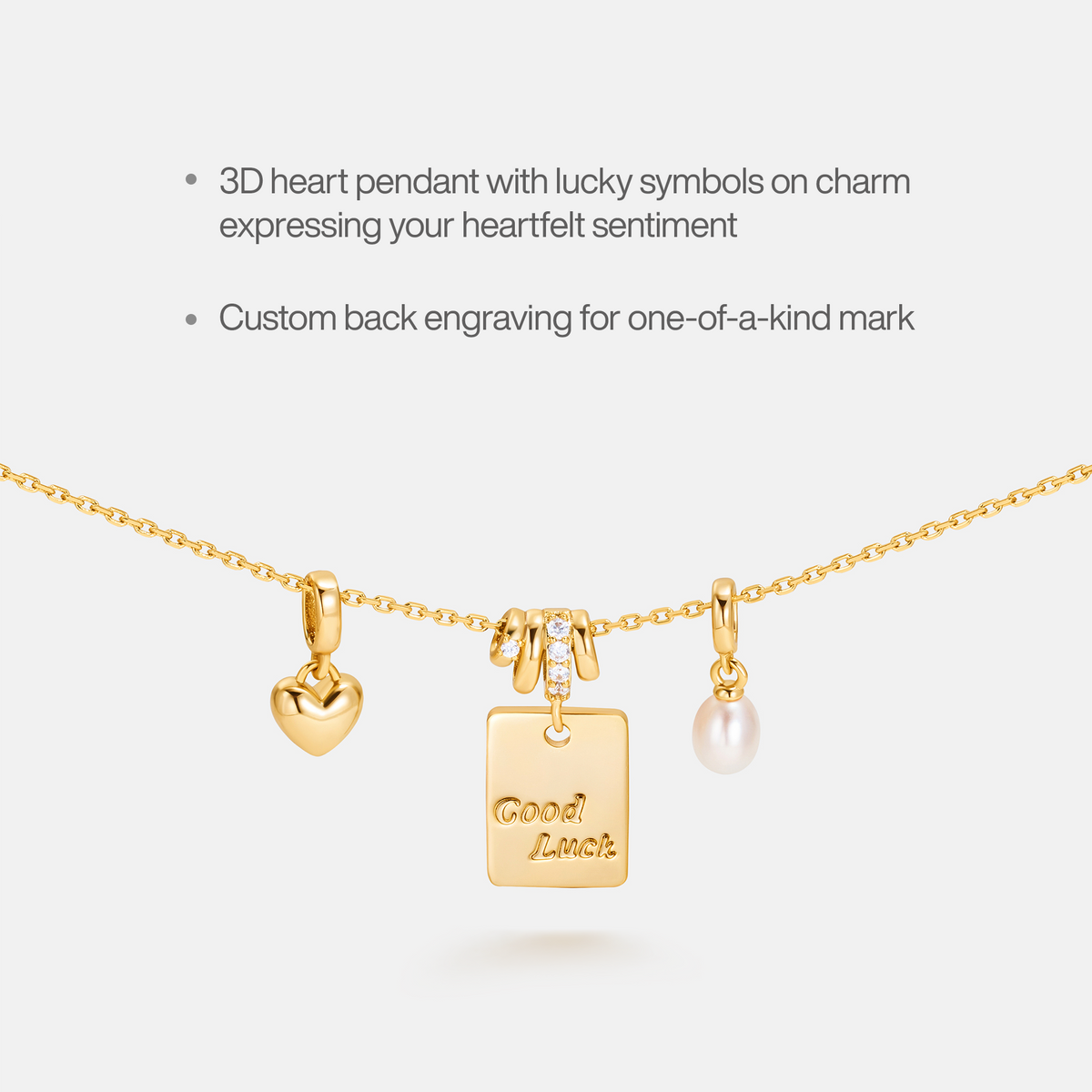 Personalized Lucky & Love Necklace