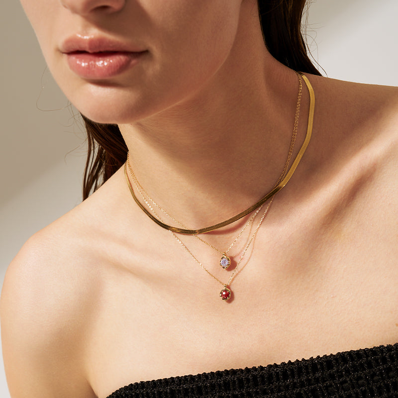 Fireworks CZ Stone Necklace