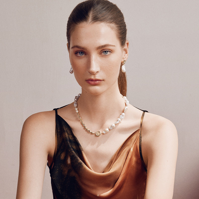 Aurora Baroque Pearl Earrings