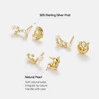 Stellar Zodiac Pearl Earrings