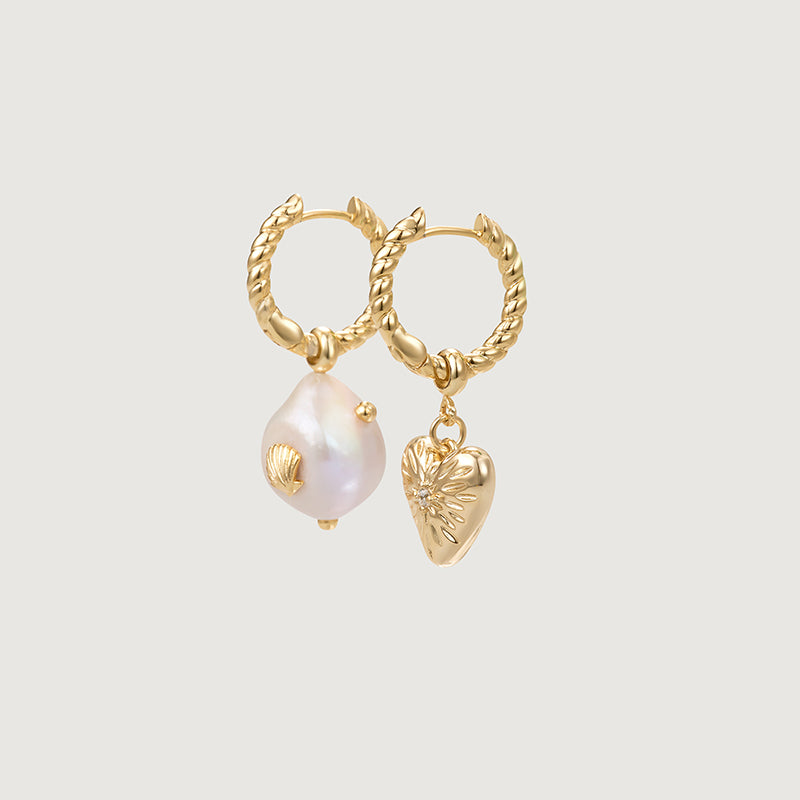 Love Baroque Pearl Hoop Earring