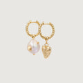 Love Baroque Pearl Hoop Earring