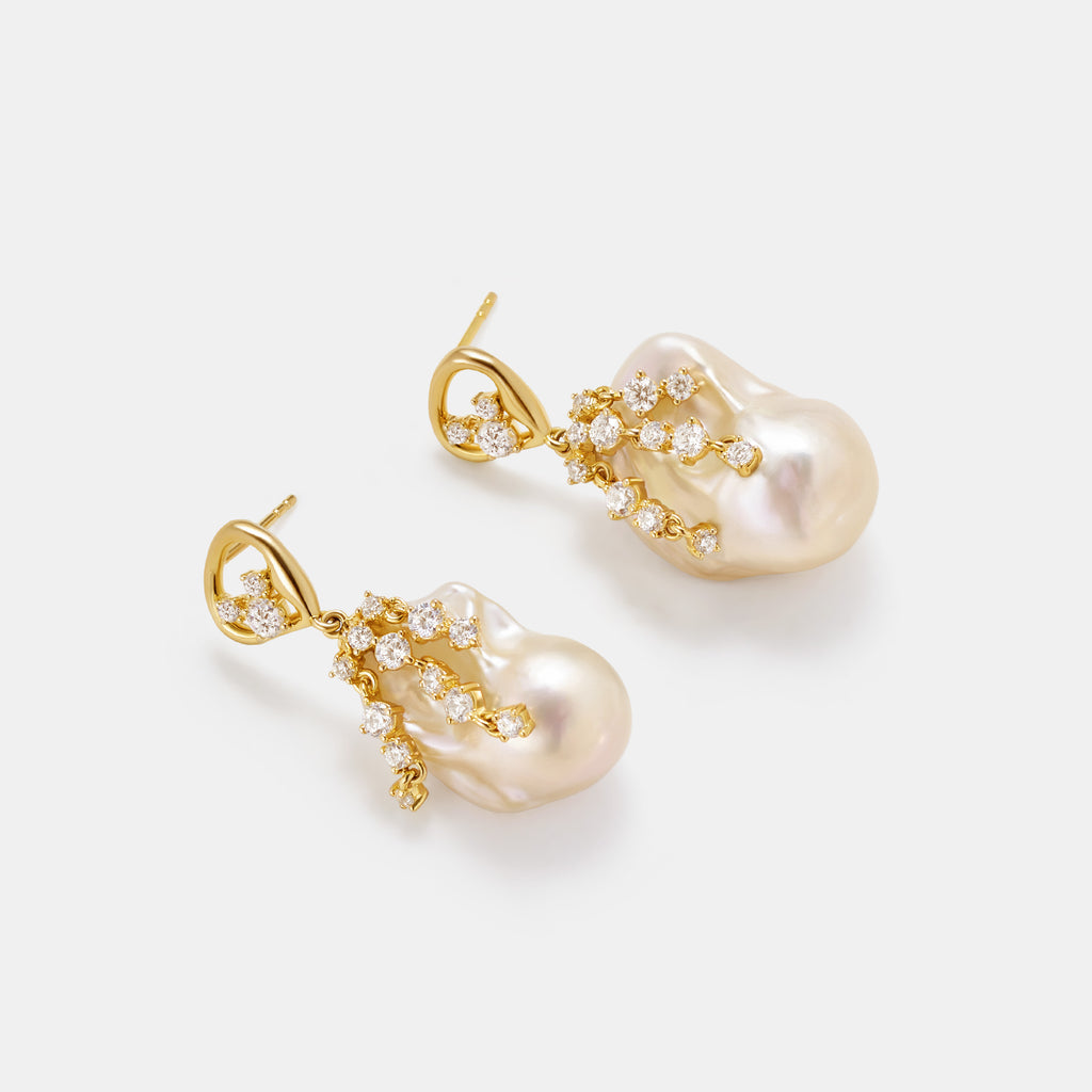 Drift Sand Baroque Pearl Earrings