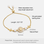 Celestial Star Pearl Adjustable Bracelet