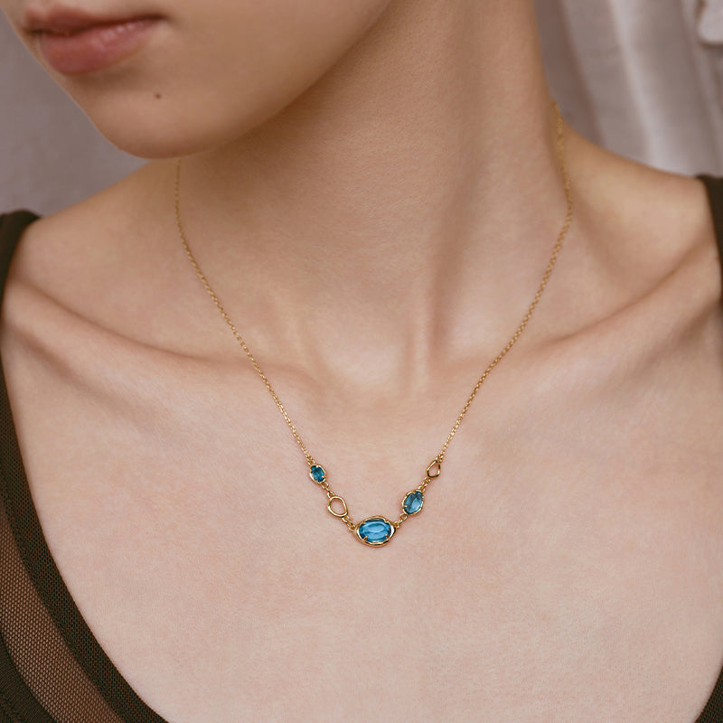 Blue Topaz Multi-Stone Necklace