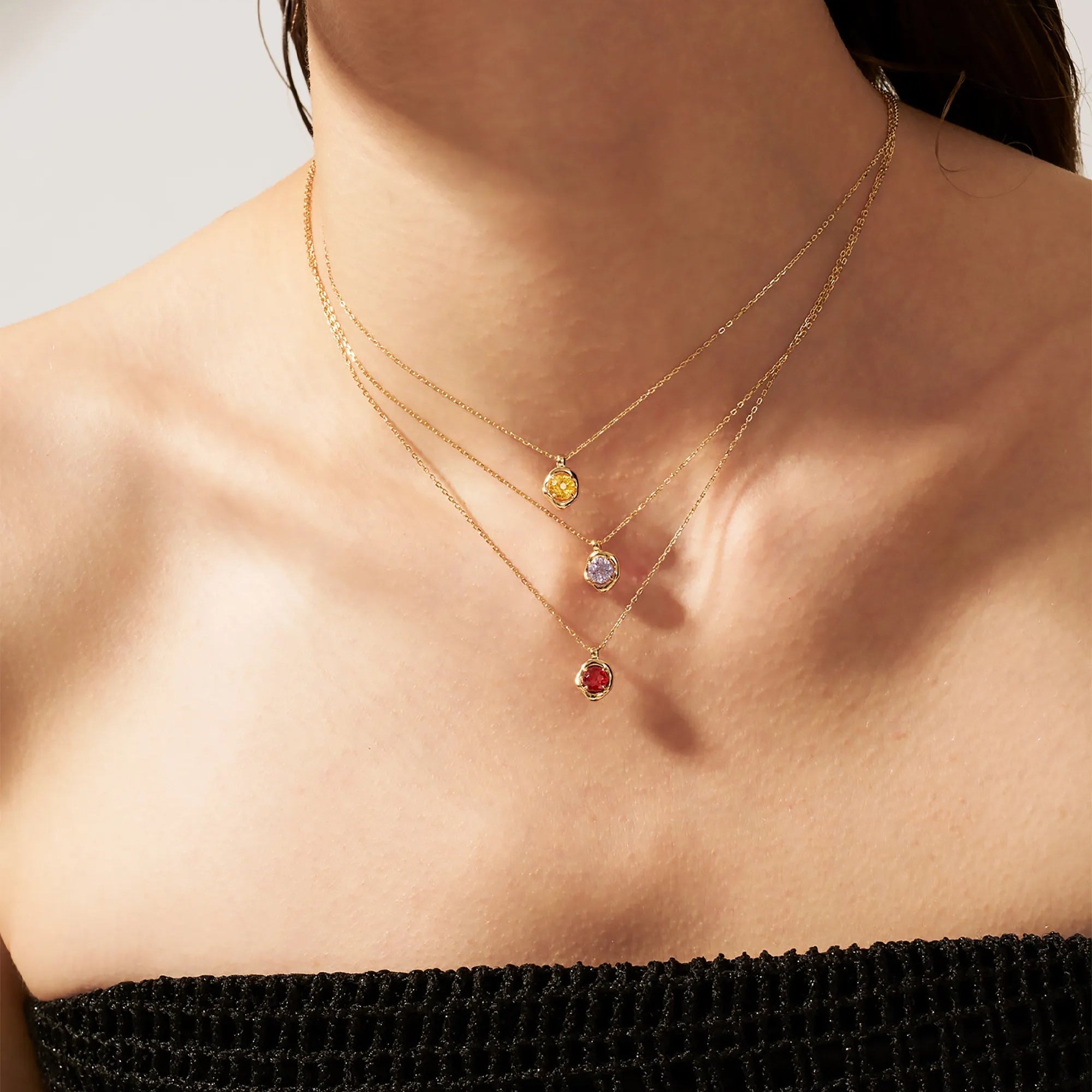 Fireworks CZ Stone Necklace