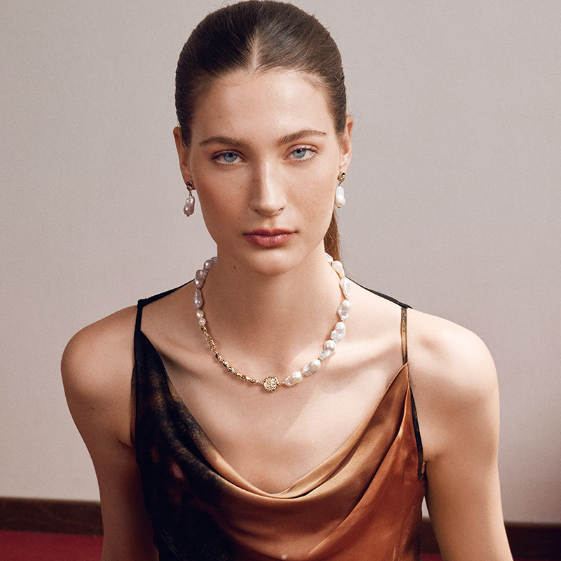 Aurora Baroque Pearl Necklace