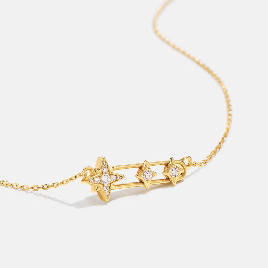Celestial Star Paperclip Necklace