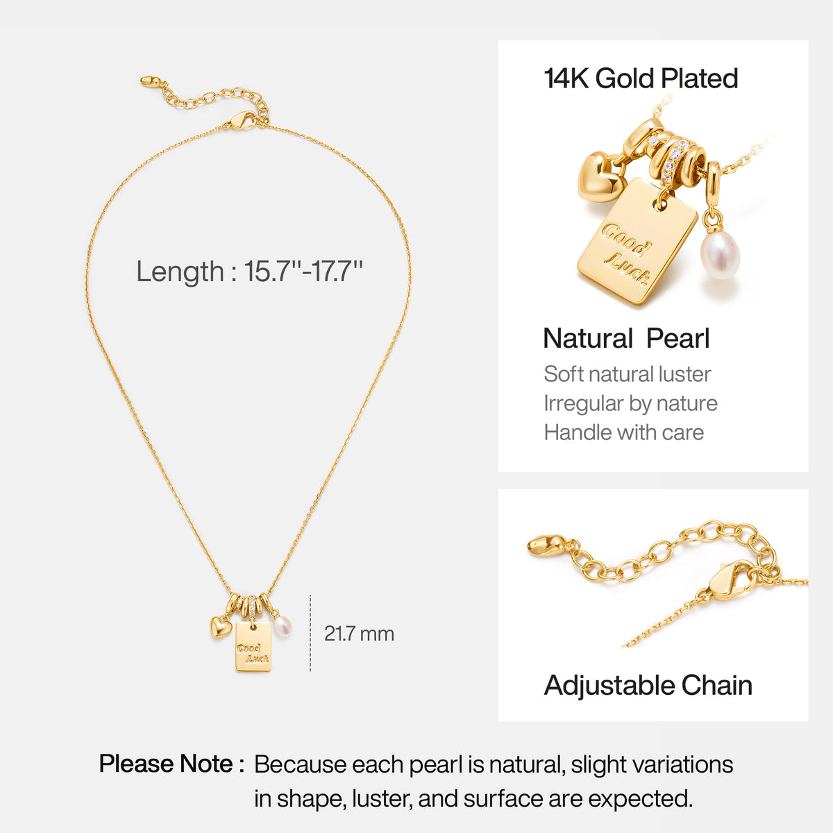 Personalized Lucky & Love Necklace