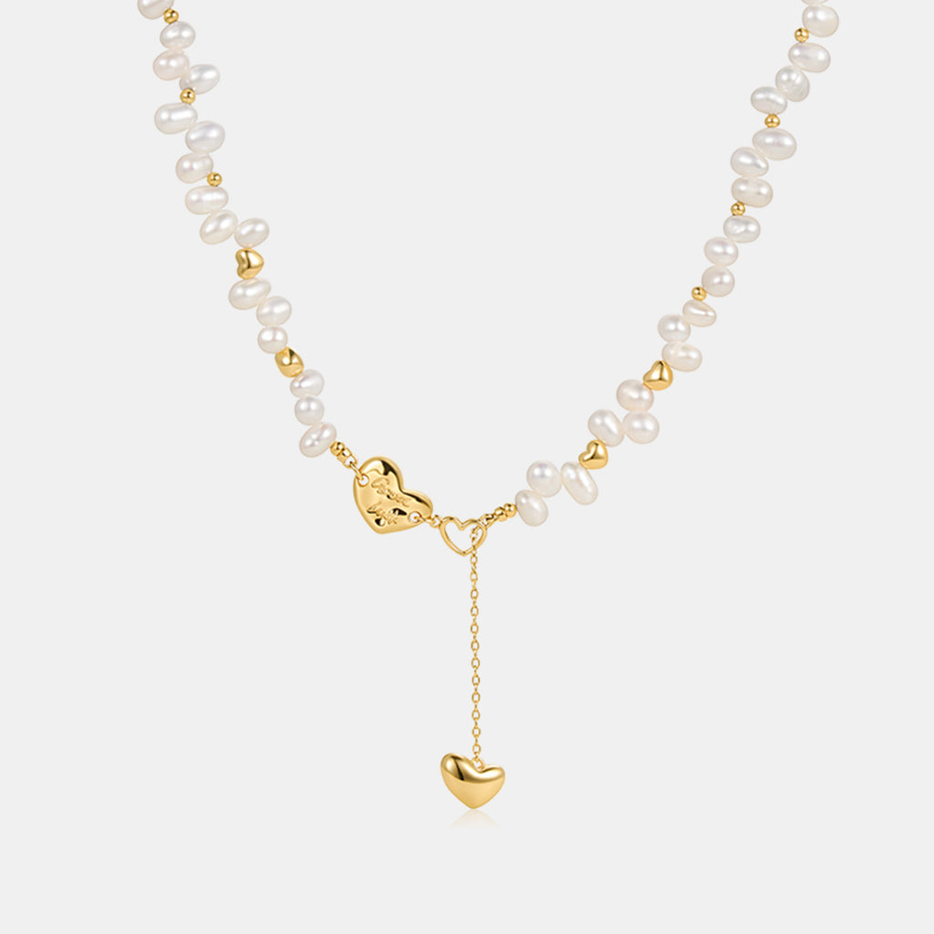 Lucky Heart Pearl Necklace