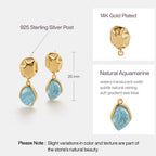 Raw Aquamarine Earrings