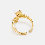 Celestial Double Star Open Ring