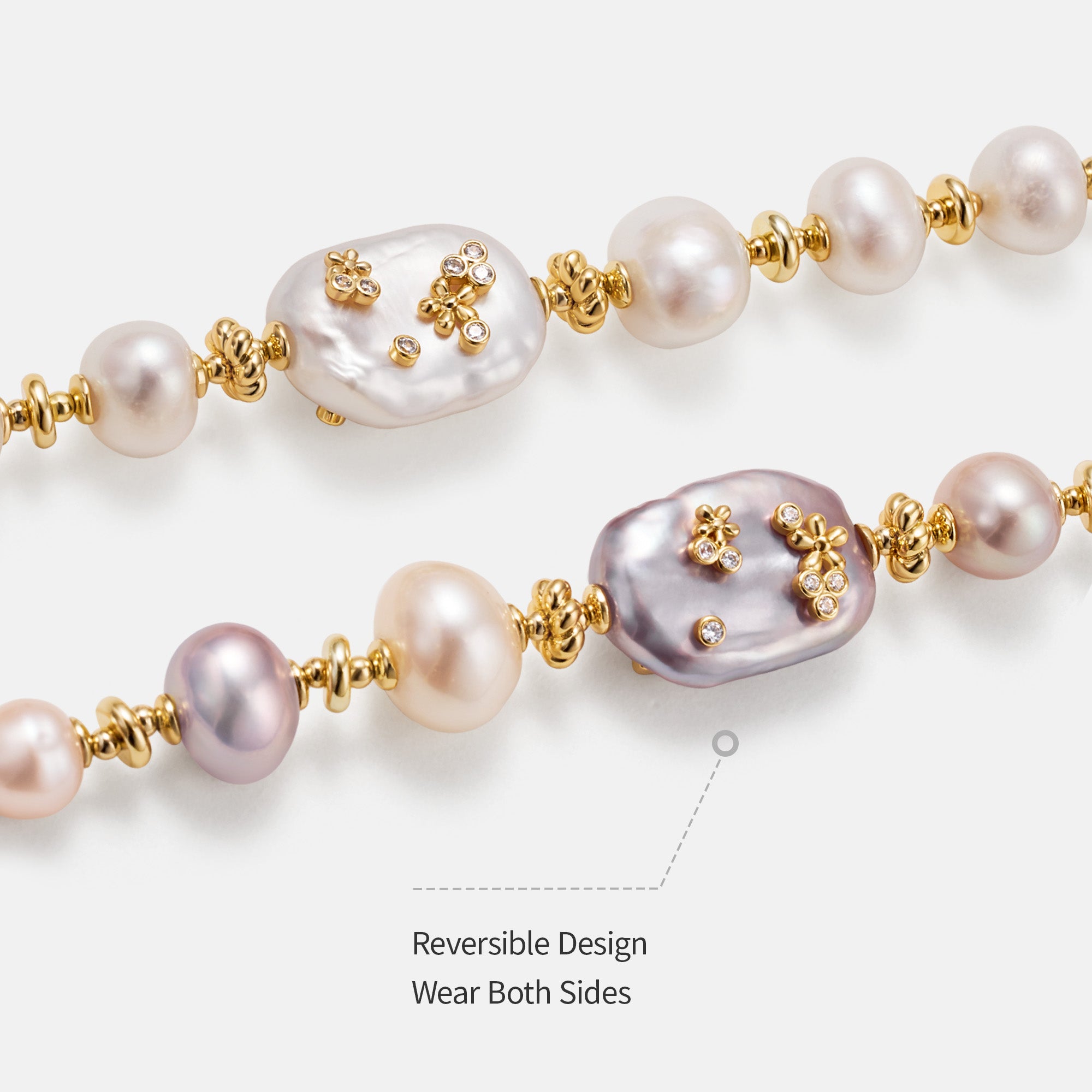 White Baroque Pearl Bee Bracelet