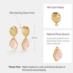 Raw Rose Quartz Earrings