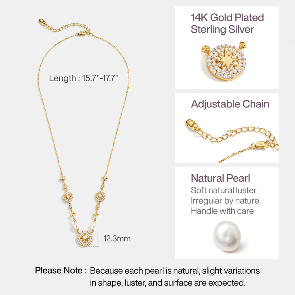 Celestial Star CZ Pendant Necklace