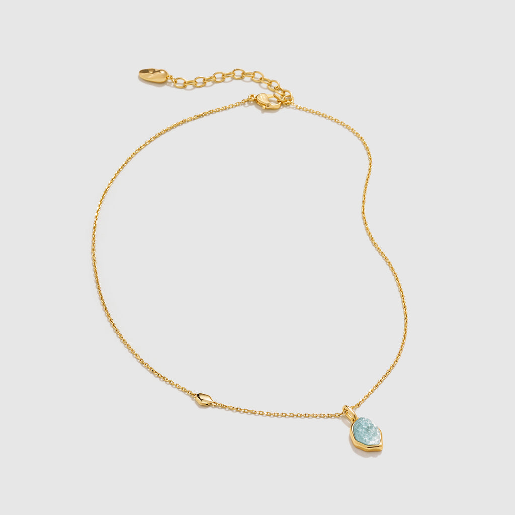 Raw Aquamarine Necklace