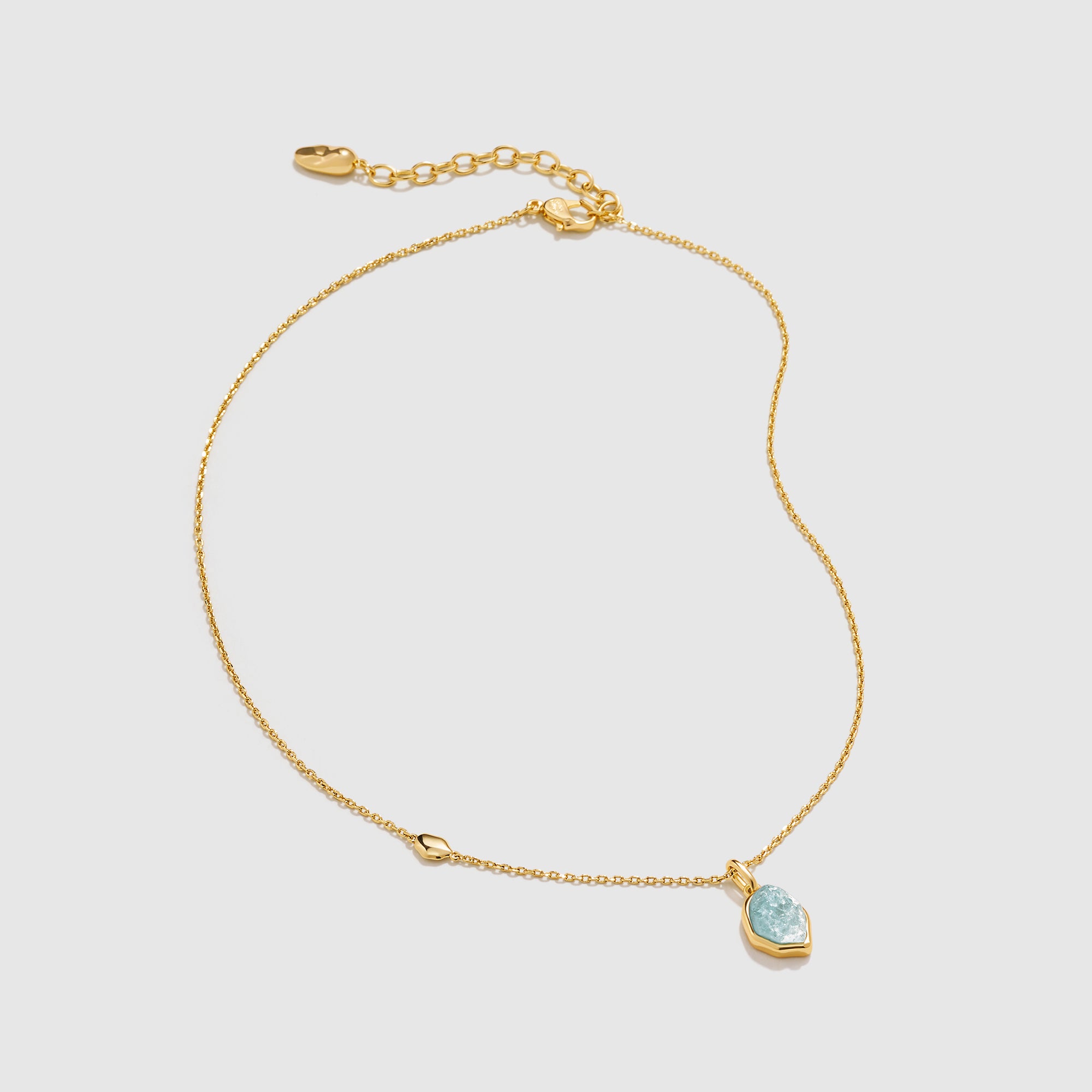 Raw Aquamarine Necklace