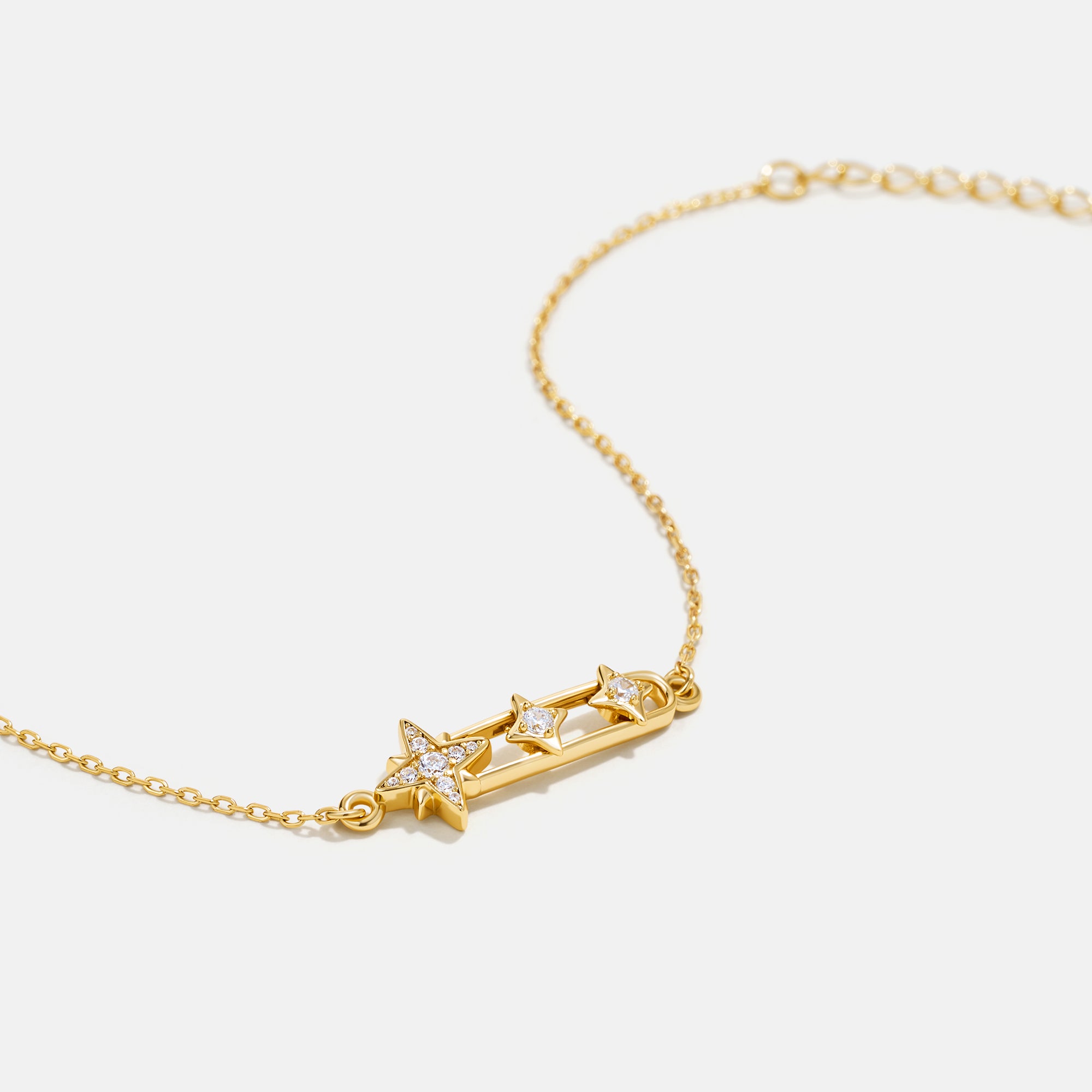 Celestial Star Paperclip Bracelet