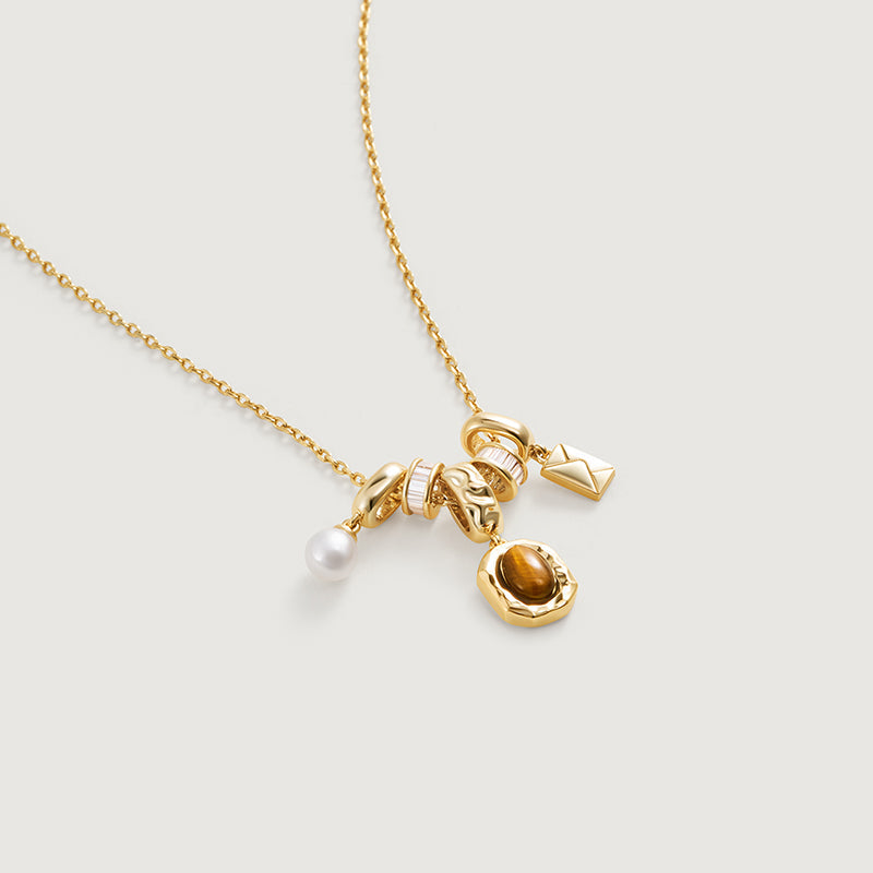 Tiger’s Eye Charm Necklace