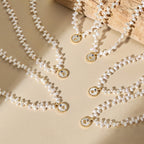 Signet Initial Pearl Necklace