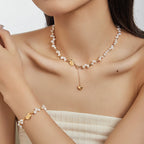 Lucky Heart Pearl Bracelet