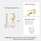 Waltz Baroque Pearl Drop Earrings