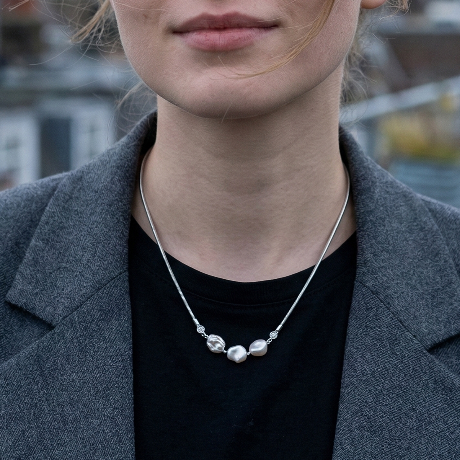 Floriography Pearl Chain Necklace