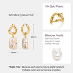 Moon Night Stars Baroque Pearl Earrings