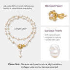 Adjustable Baroque Pearl Necklace