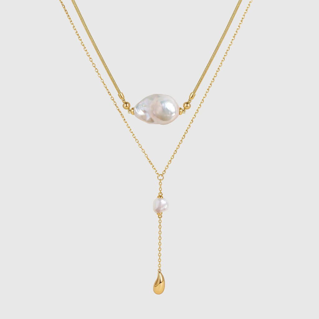 Layered Baroque Pearl Necklace