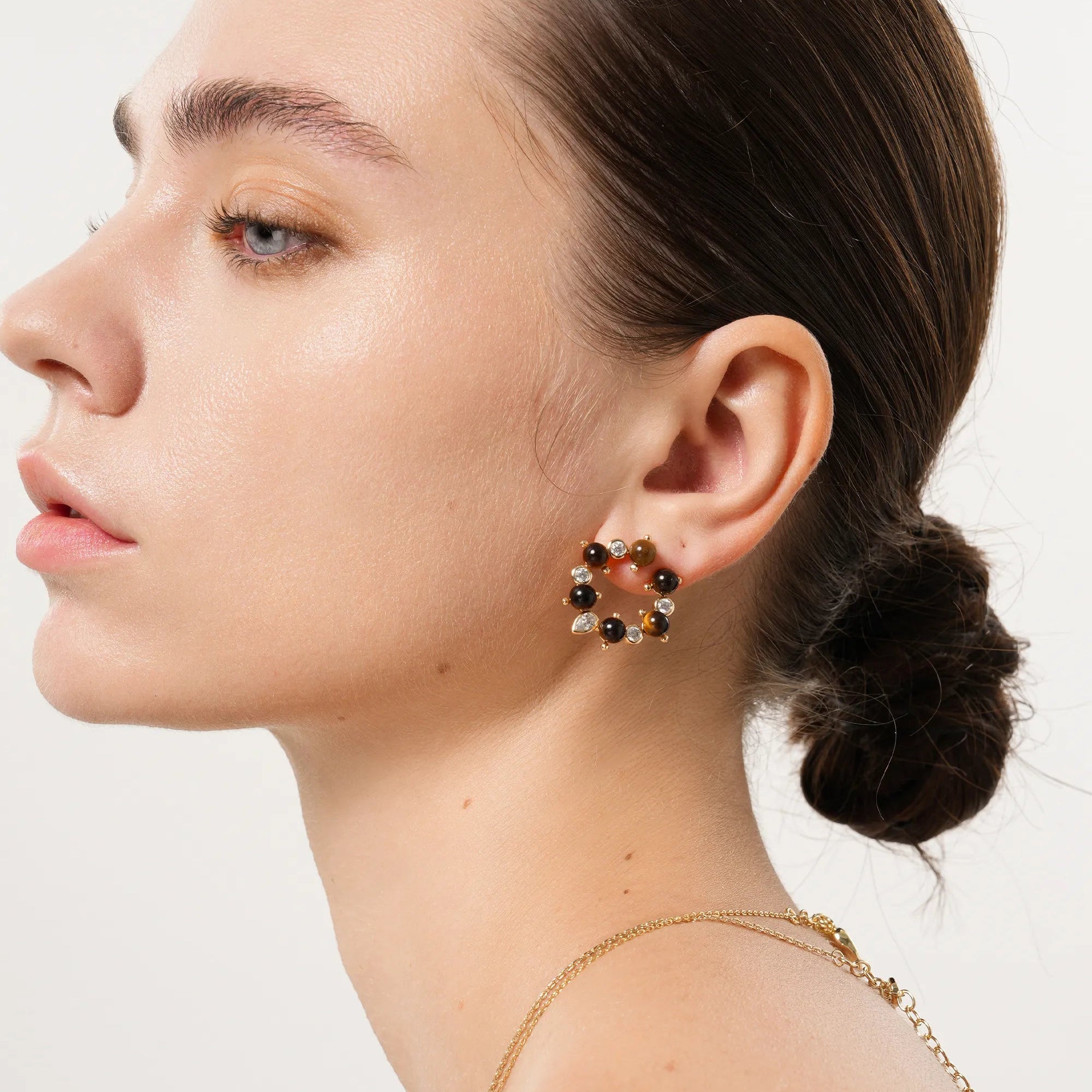 Oracle Tiger's Eye Stud Earrings