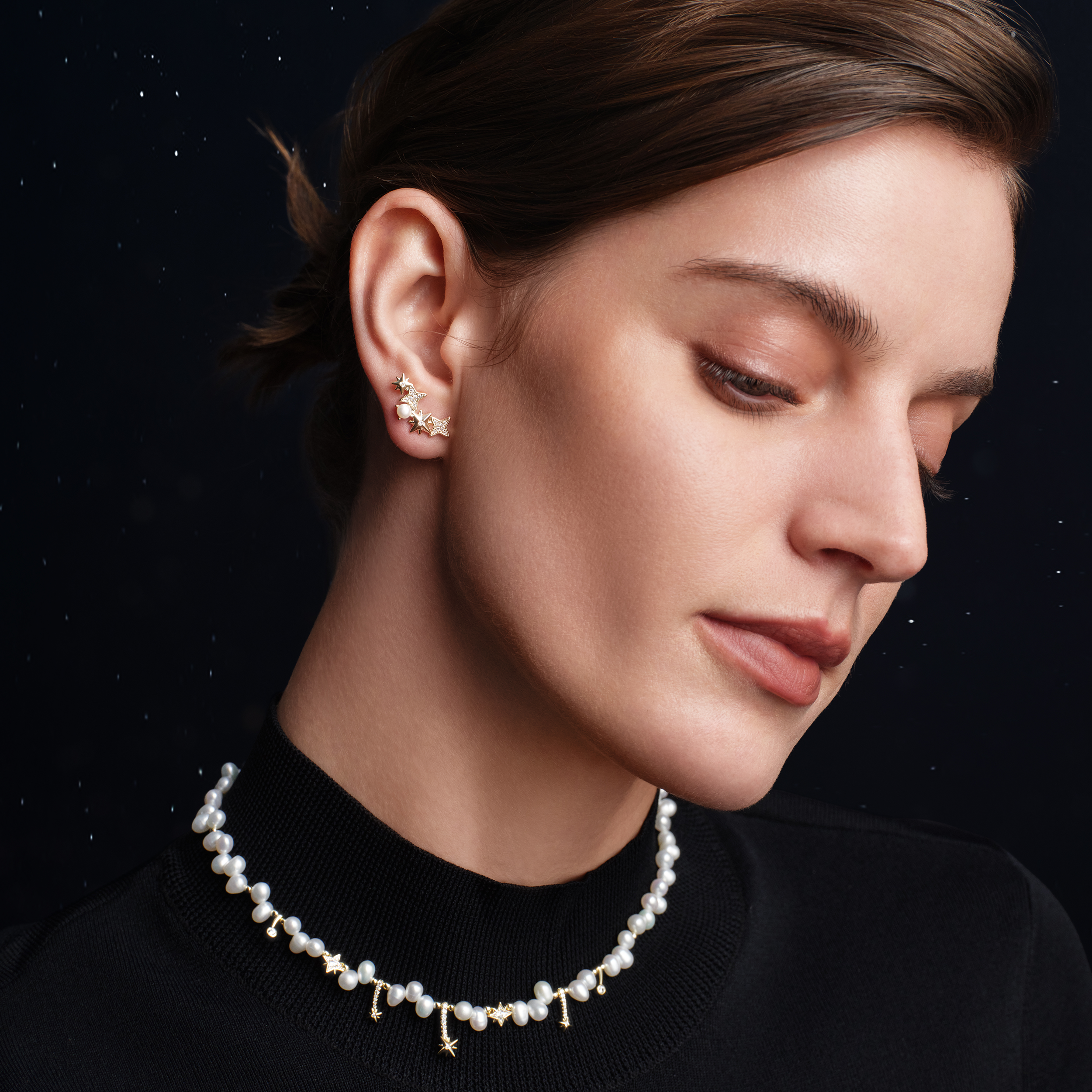 Polaris Pearl Stud Earrings