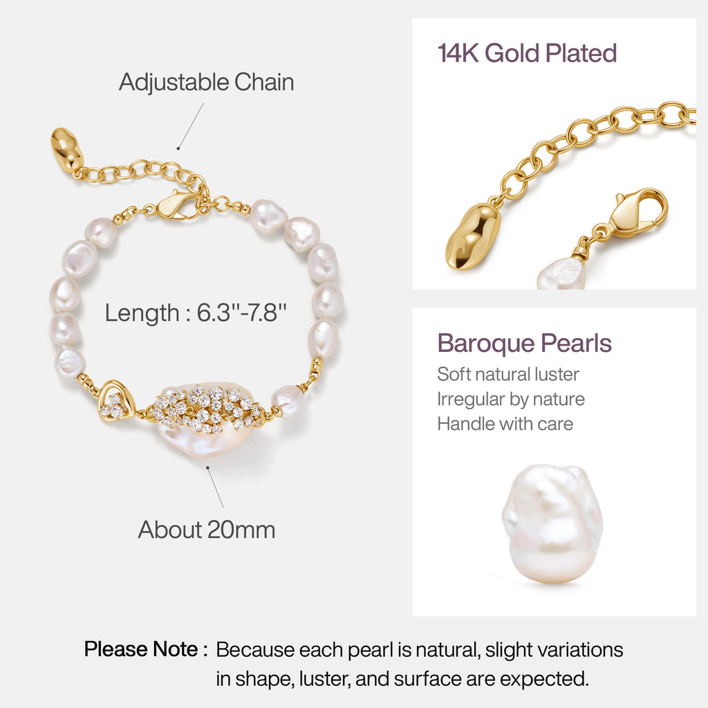 Drift Sand Baroque Pearl Bracelet