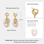 Drift Sand Baroque Pearl Earrings