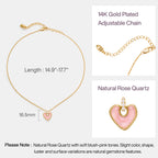 Blush Heart Rose Quartz Necklace