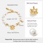 Personalized Cat Butterfly Pearl Bracelet