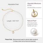 Signet Initial Pearl Necklace