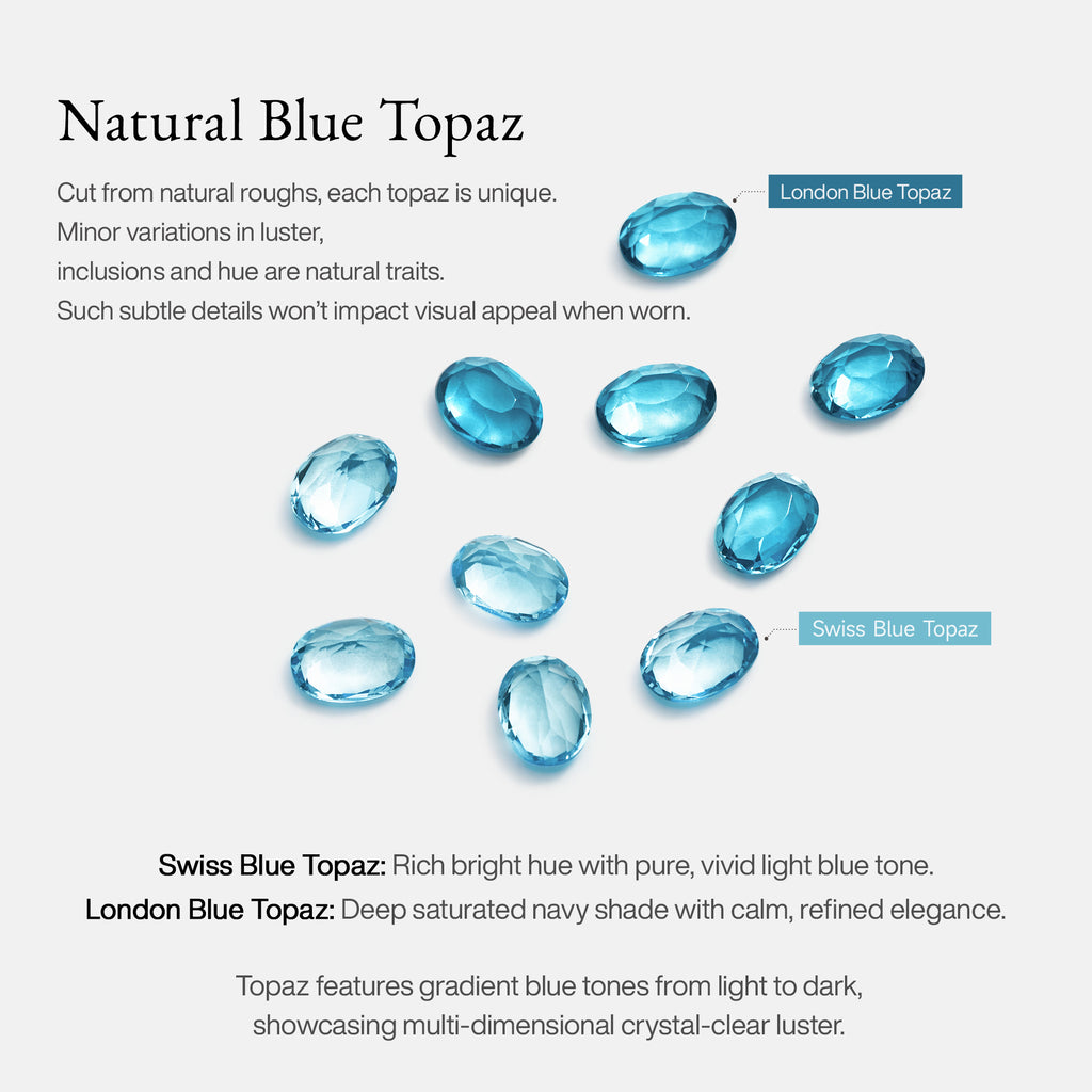 Raw Blue Topaz Pearl Necklace
