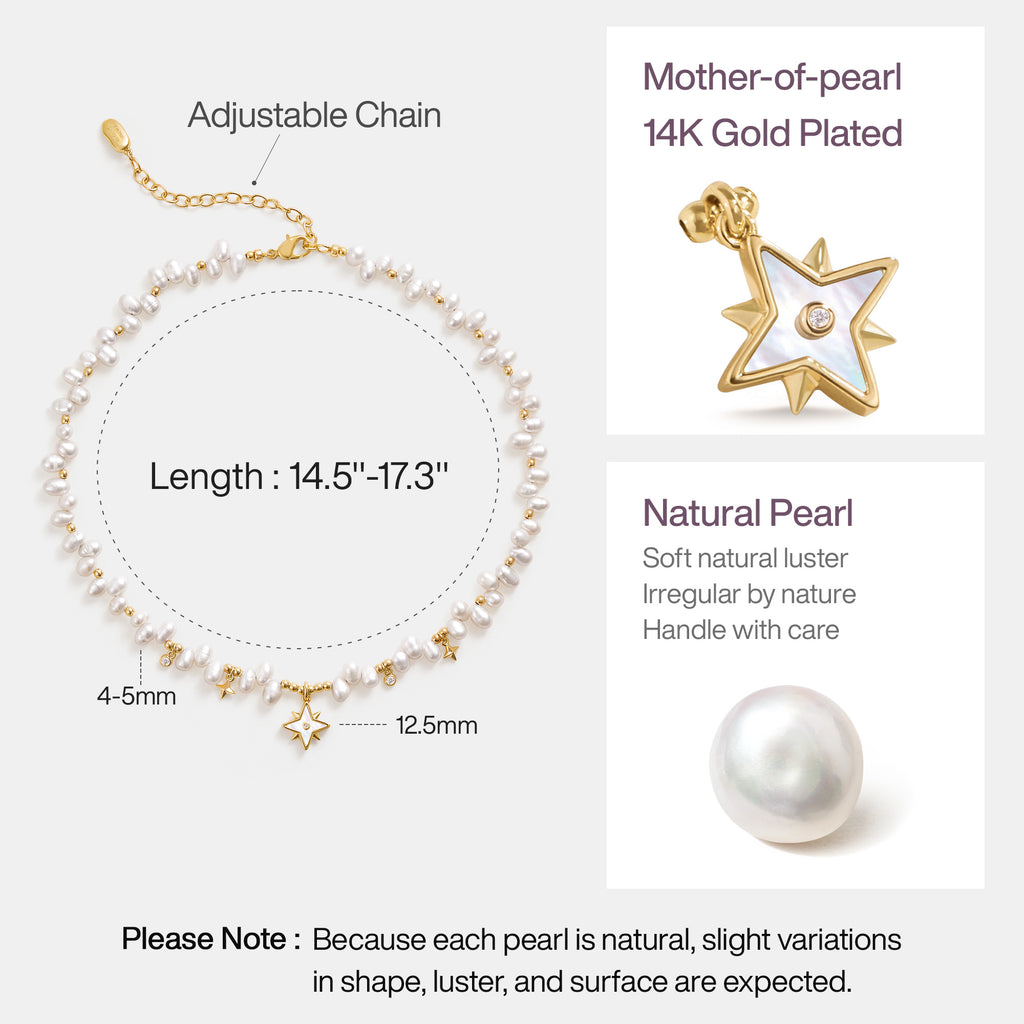 Radiant Star Pearl Necklace