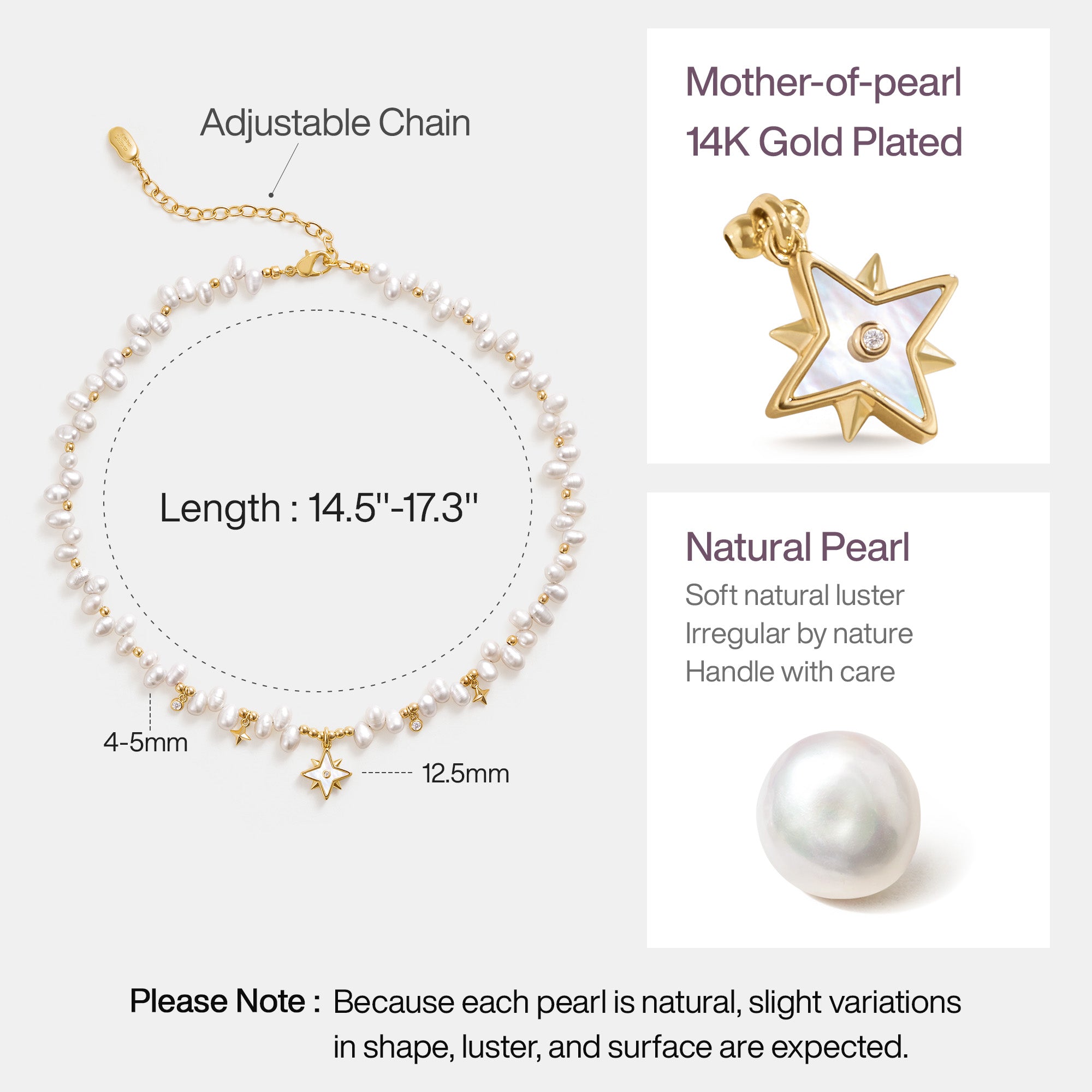 Radiant Star Pearl Necklace
